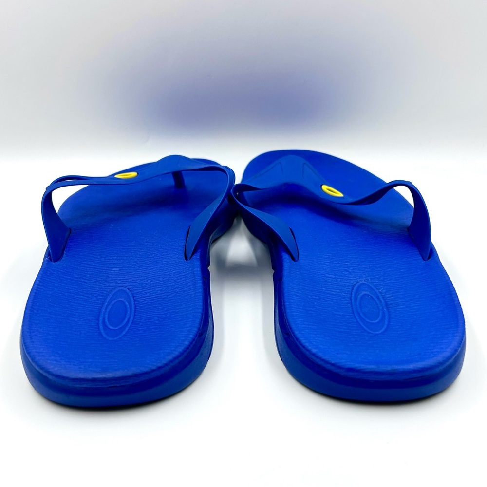 Oakley Ellipse Mens Size 7 Blue Flip Flop Sandals Rubber Thong - Picture 4 of 8